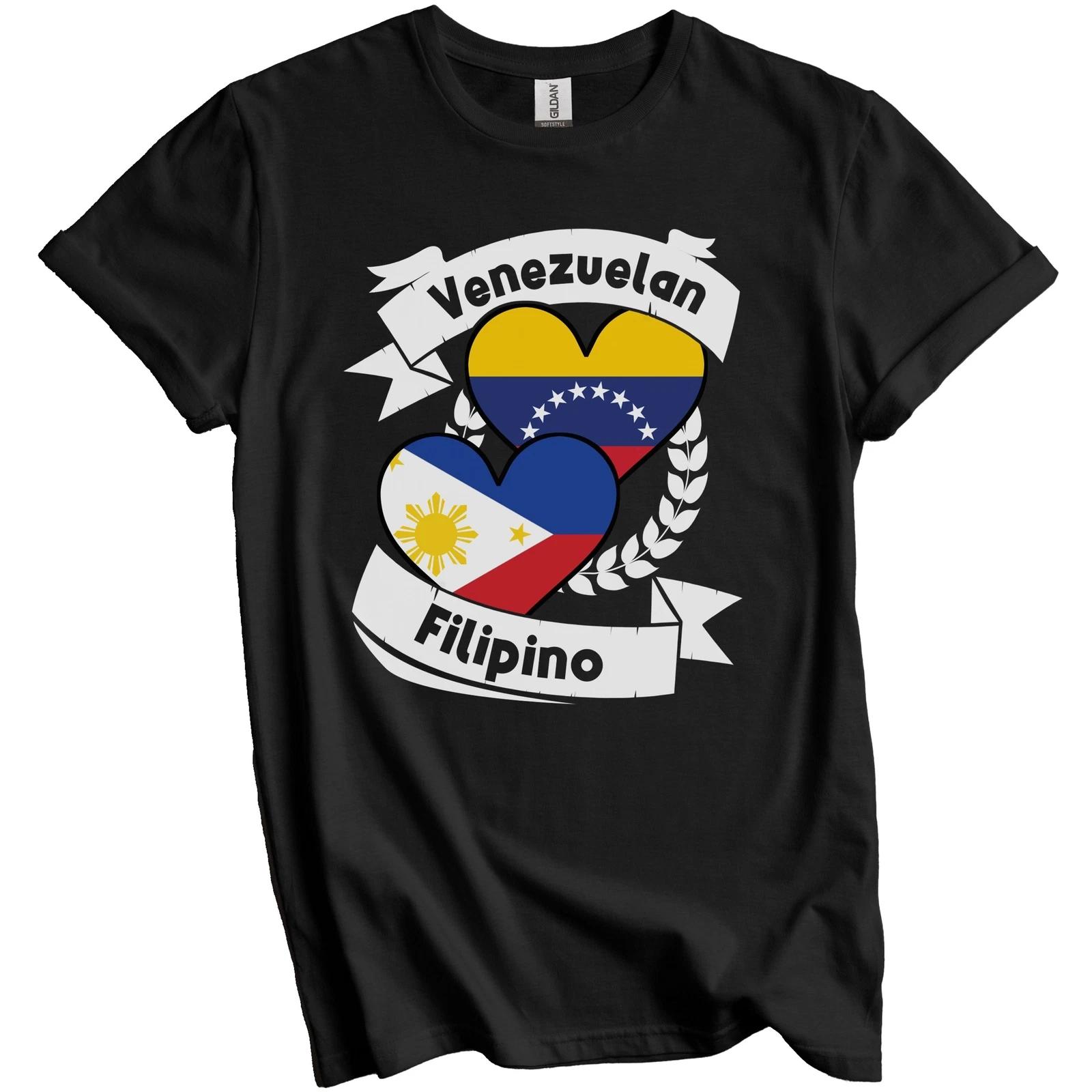 Venezuelan Filipino Heart Flags Venezuela Philippines T-Shirt 4XL