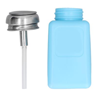 200ML Pres Tipi Solvent Dağıtıcı Paslanmaz Çelik Kapaklı ESD Güvenli Anti Statik Kare Şişe