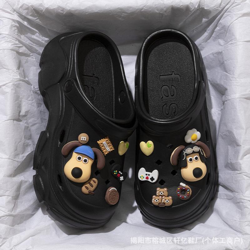 [] Cave shoes sandals women's summer wear heightened thick-soled non-slip beach baotou