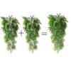 Artificial Green Fanleaf Plants Hanging Rattan Decoration Window Decor Artificial Green Ferns