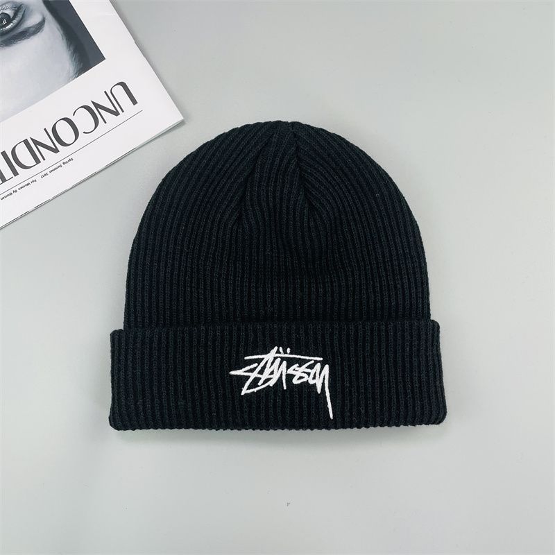 Hip Hop Style Embroidered Beanie For Adults With Elastic Fit Trendy Cold Weather Hat