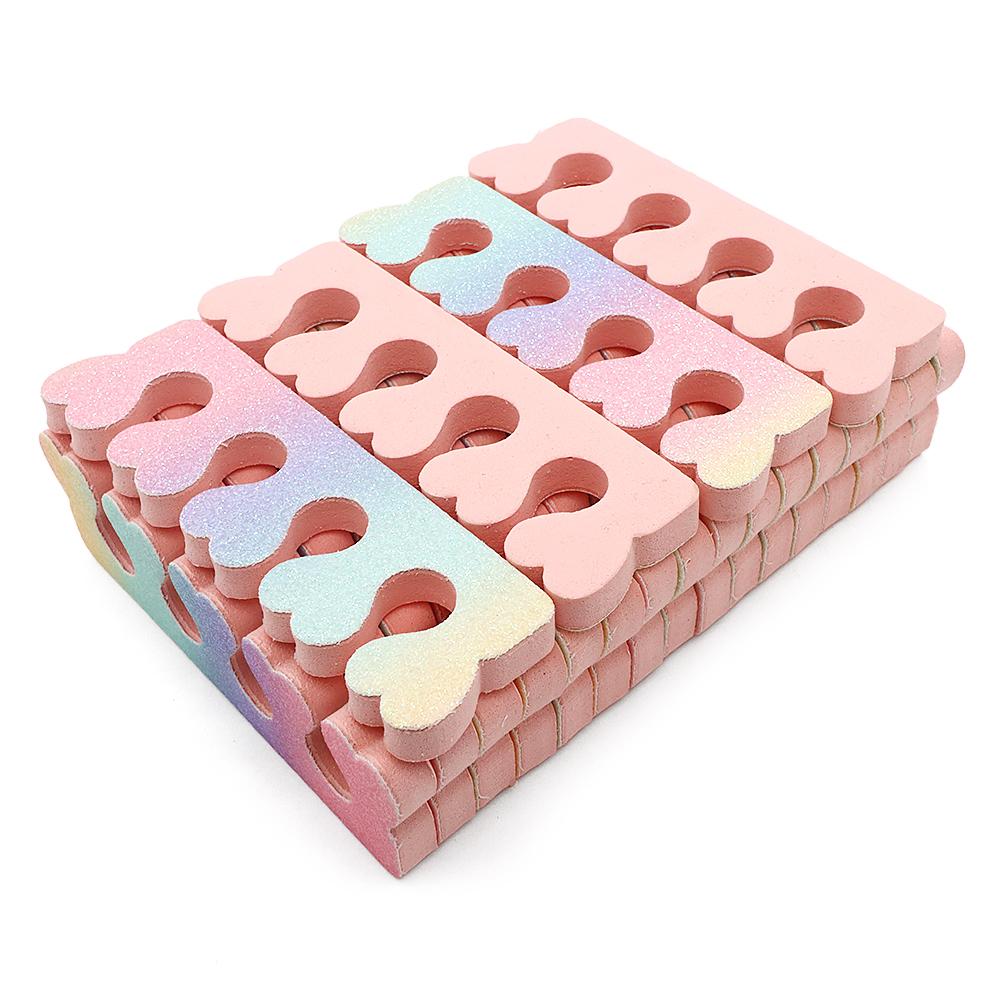 100 PCS/LOT Professional Nail Art Toes Separators Fingers Foots Divider Sponge Soft Gel UV Beauty Tools Polish Manicure Pedicure