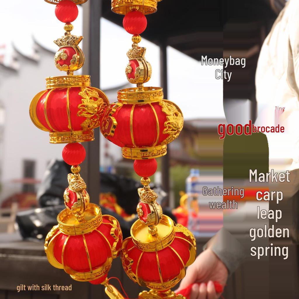 2026 Year of the Horse Red Lantern Ornaments for New Year and Housewarming Decorations, Featuring 'Fu' Spring Festival Pendants