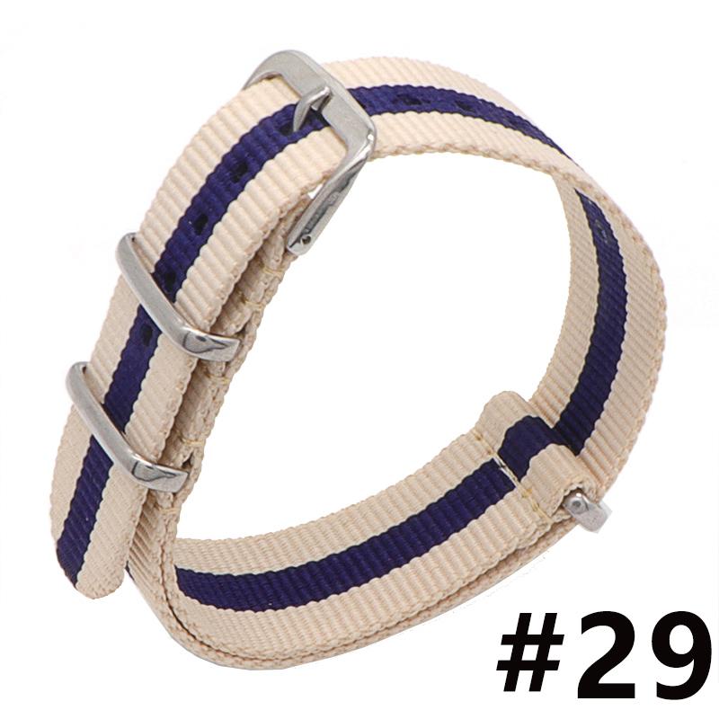 18MM 20MM 22MM Nylon Watch Band Sport Casual Straps Replacement With Stainless Steel Buckle For Men Women's Watch Accessories