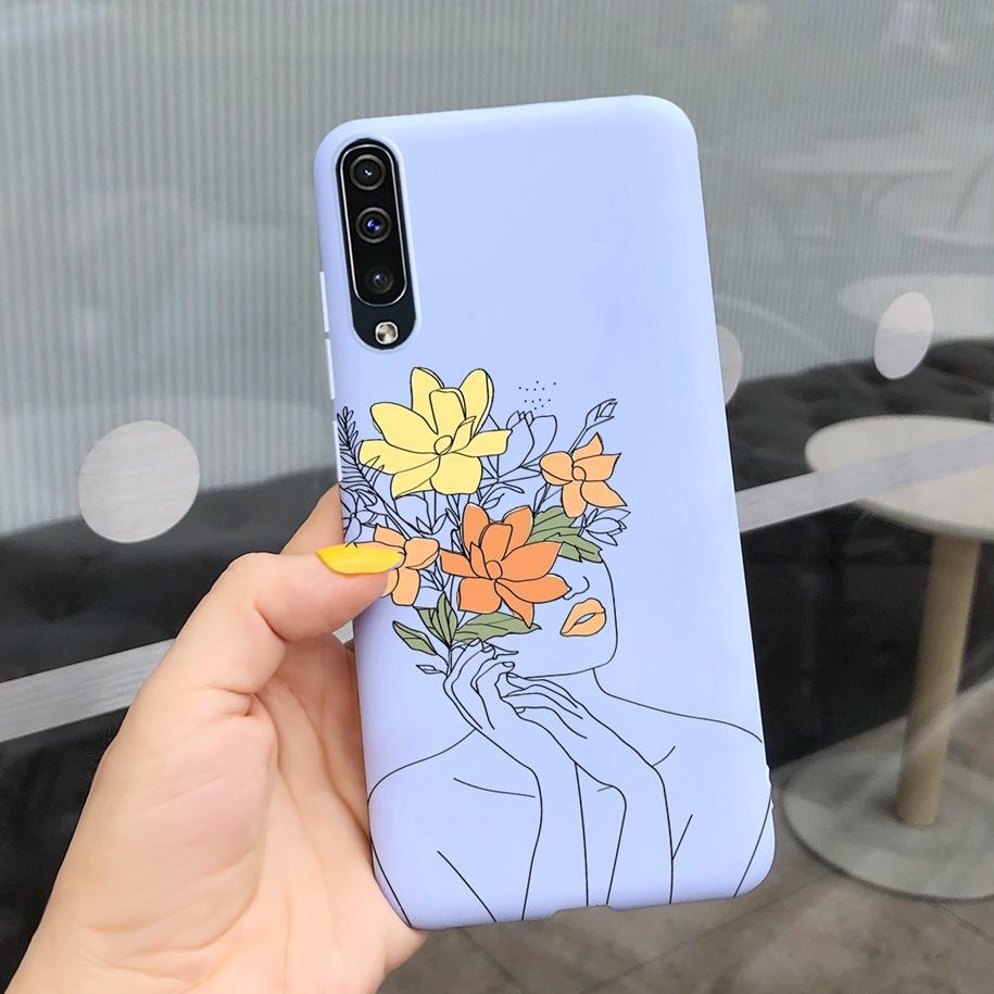 For Samsung Galaxy A70 Case Soft Rubber Tpu Phone Case Purple Lavender Cover For Samsung A70 2019 Case A 70 Back Cover A70s Case