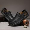 Fashion New Handmade Leather Men Shoes Casual Comfortable Men Slip On Leather Loafers Men Flats Hot Sale Moccasins Tooling Shoes Man