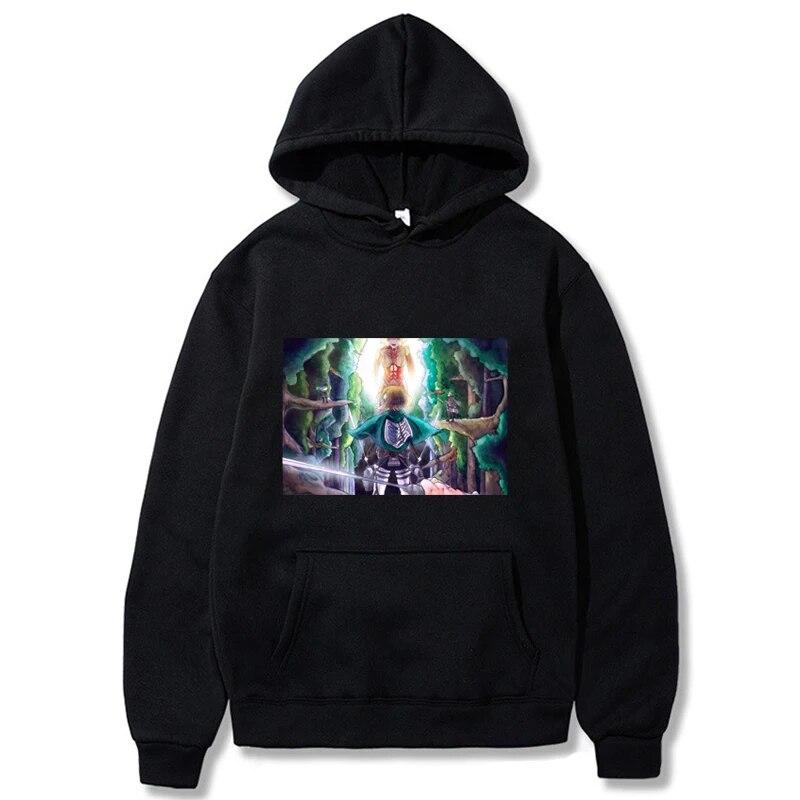 Толстовка унисекс в стиле аниме Атака Титанов Unisexga Толстовка Харадзюку с рисунком Забавный мультфильм Атака Титанов Толстовка унисекс Модная уличная одежда L 4873₽