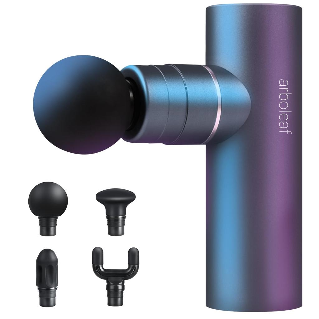 arboleaf Fascia Release Handy MINI Aluminum Alloy 5 Levels of Strong Mode 4 Silicone Fascia Muscle Large Capacity Use for 3200 times per convenient to
