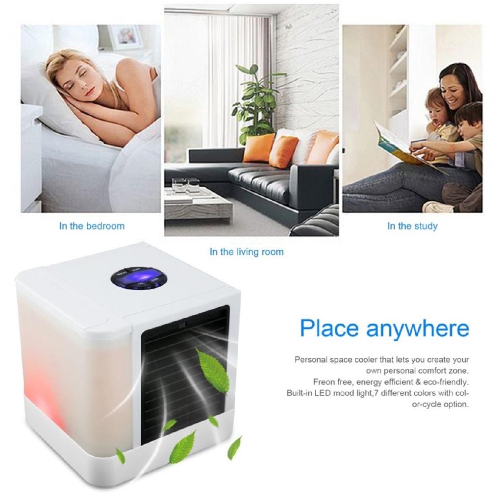 7 Colors LED Light Desktop Air Cooling Fan New Portable Air Conditioner Mini USB Air Cooler Humidifier Purifier