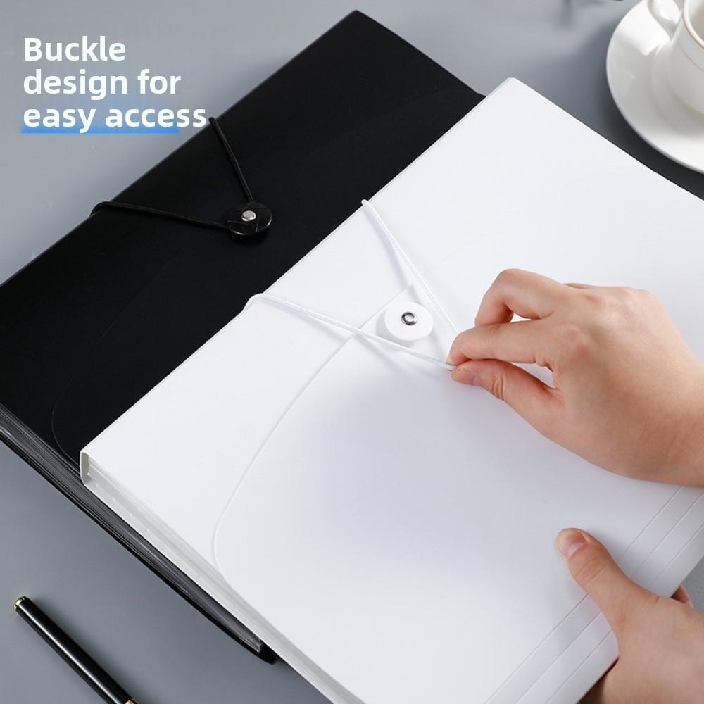 Durable A4 Organ Folder Plastic Organize Artifacts File Folders Portable Versatile Test Paper Storage Tool for Schoolwork Office