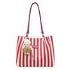 Niche fashion striped large-capacity commuter bag women's new versatile shoulder bag portable tote bag