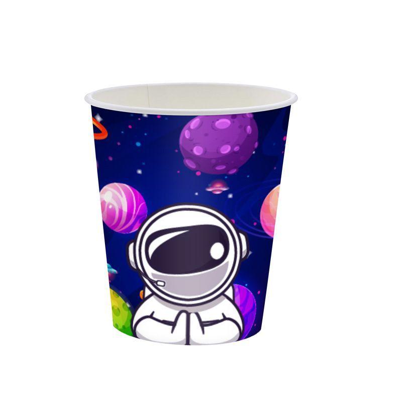 Space Planet Astronaut Theme Party Set, Paper Plates, Tablecloths, Tableware, Children's Birthday Party Scene Decoration Supplies