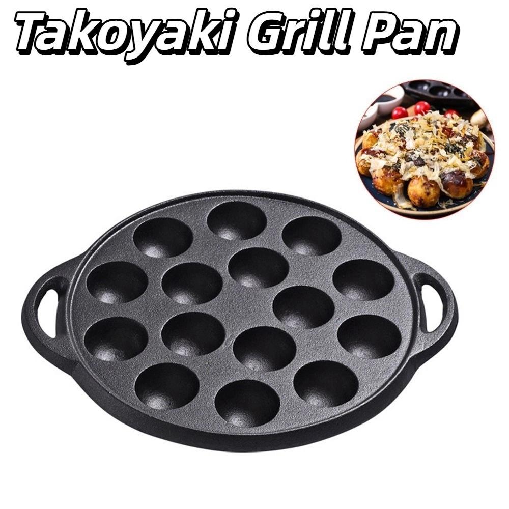 Nonstick Cast Iron Takoyaki Pan Cast Iron Takoyaki Grill Pan  Home Cooking