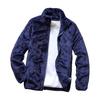 Zipper Closure Side Pockets Fleece Jacket Double Sided Velvet Stand Collar Warm