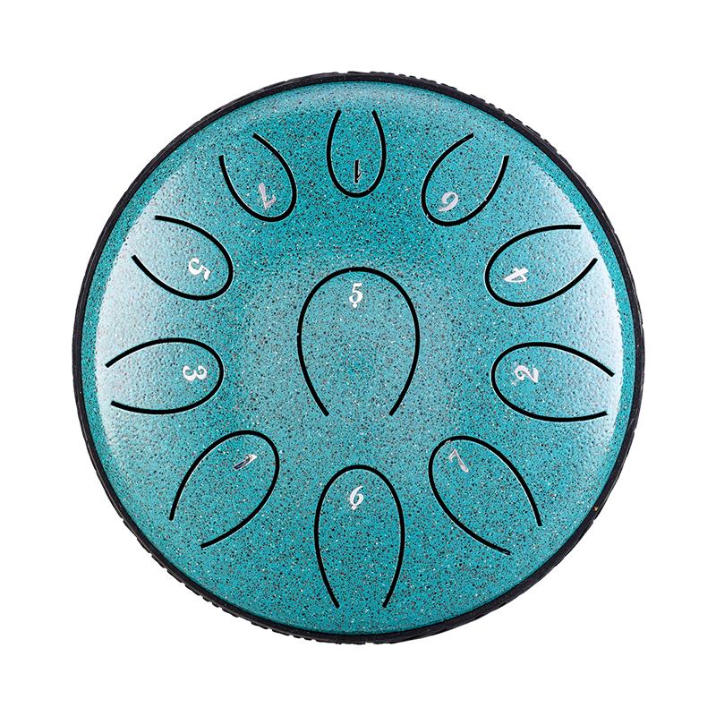 Hluru Steel Tongue Drum 6 Inch 11 Notes Glucophone Drums D5 Ethereal Drum For Beginner Handpan Musical Instruments