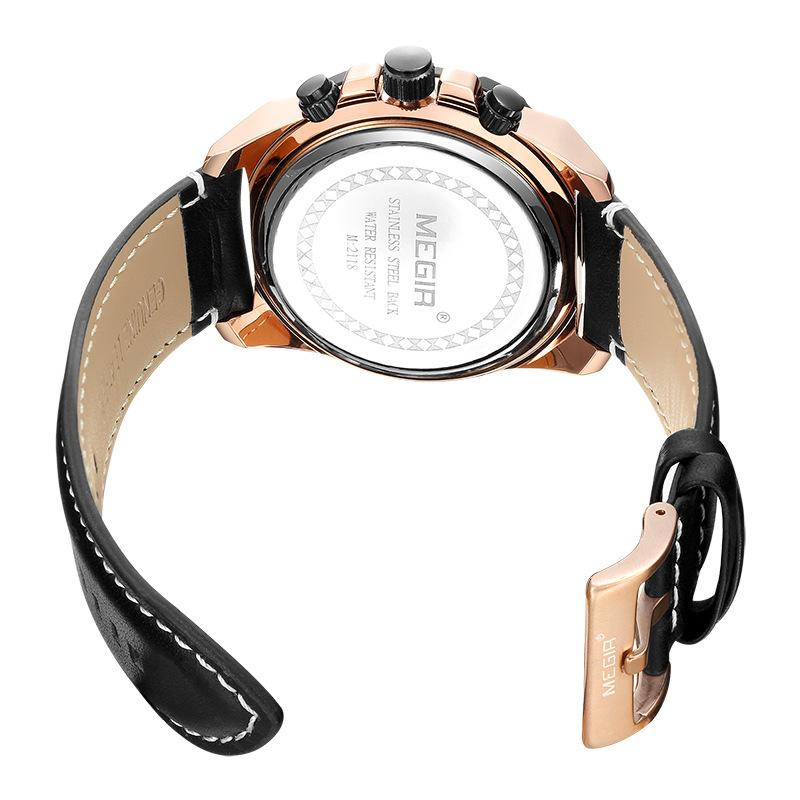 Multifunctional Calendar Luminous Waterproof Large Dial Quartz Men'S Watch 2118G