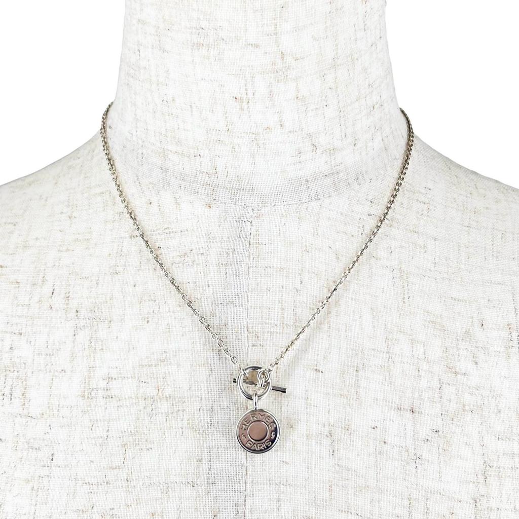 Great HERMES Necklace Amulet Series Silver AG925 Women Used