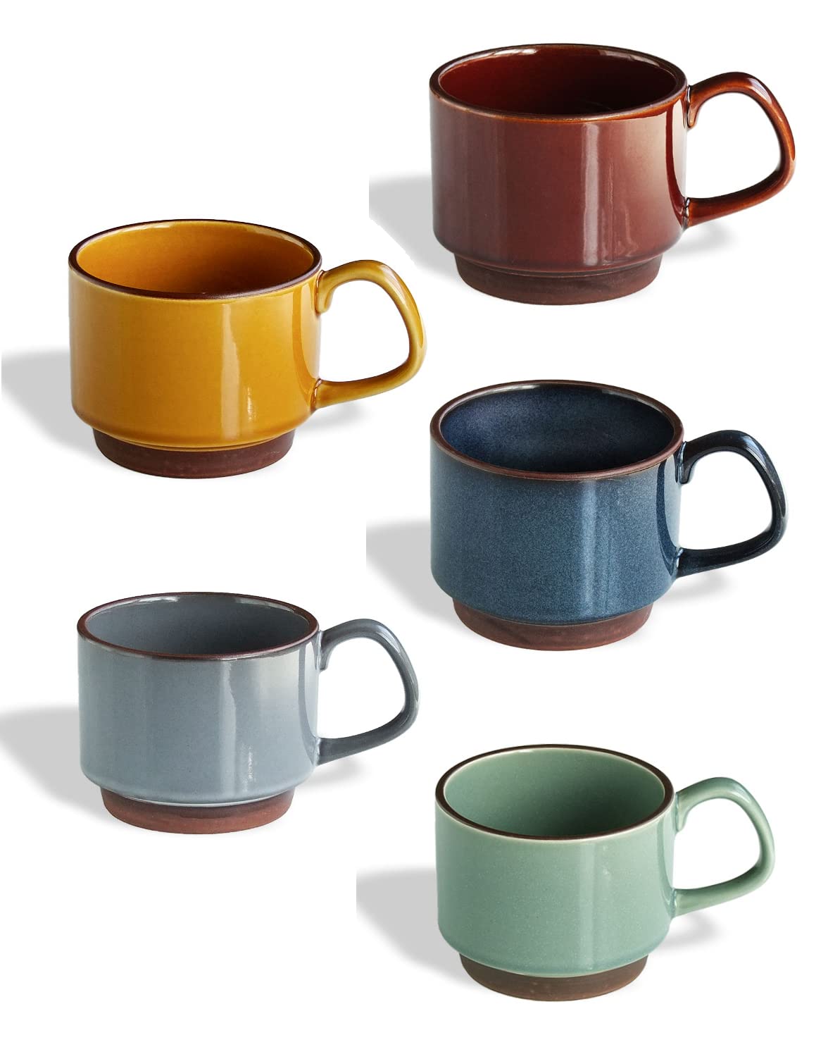 

Набор из 5 кружек Mino Sarara Stacking Mug Mino Ware soragama Green Navy Ame [серая карамель]