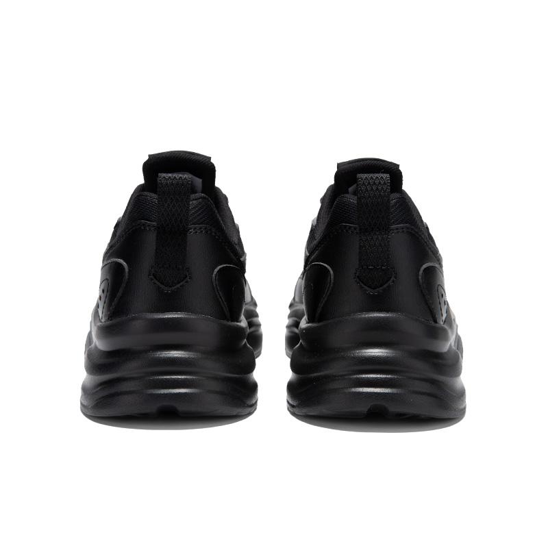 Hongxing Erke Comfortable Versatile Shock Absorbing Wear Resistant Breathable Low Top Casual Shoes Men Sneakers Black Silver 51125102540-002