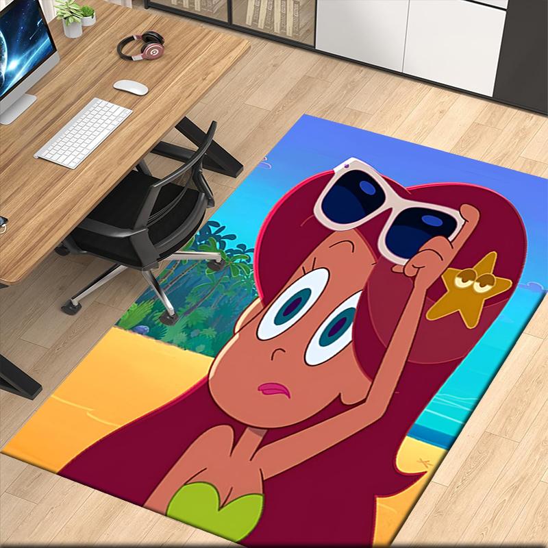 Zig & Sharko Bedruckter Teppich für Bürostuhl Wohnzimmer Schlafzimmer Küchenraum Dekoration Geschenke