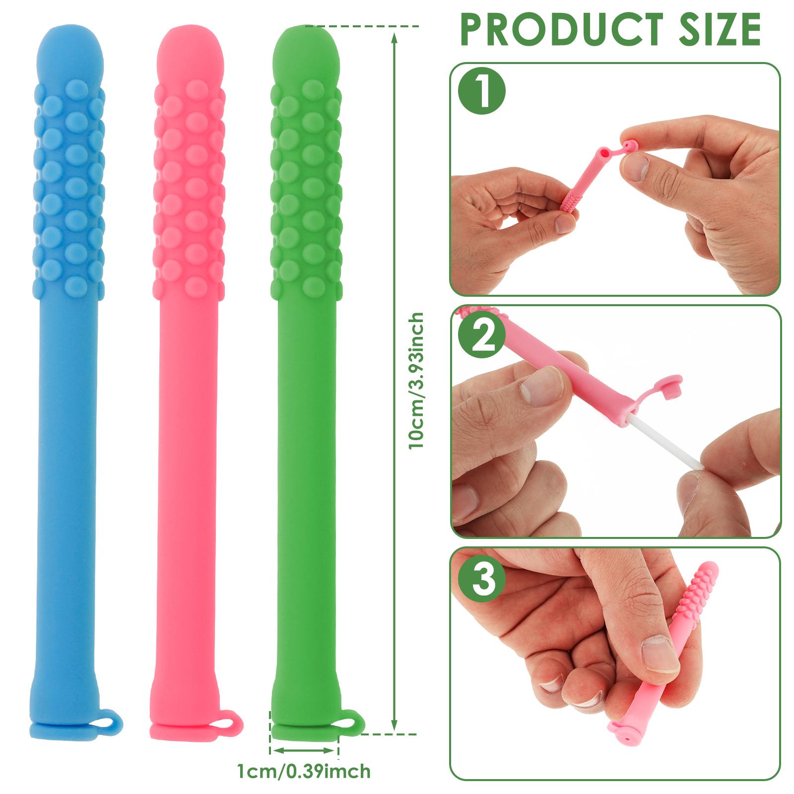 

3 шт./Набір Жувальний Ефірний Масло Дихальний Стік Силіконовий Жувальний Арома Стік Безпечний Портативний Жувальний Стік для Офісного Працівника Дорослого