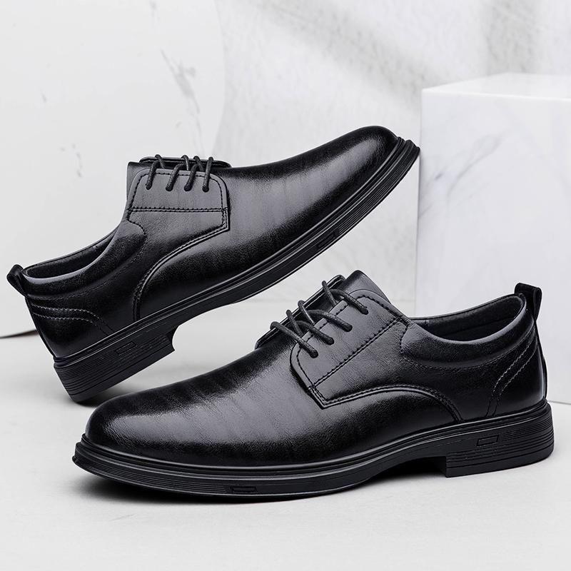 Classic Men Leather Oxford Shoes Fashion Brand Casual Shoe All-match Derby Shoes Outdoor Formal Dress Business Footwear Sneakers
