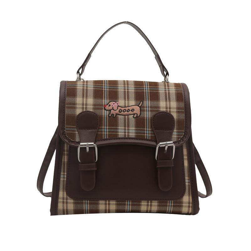 

Осень и зима ретро нишевый клетчатый рюкзак новая универсальная сумка многофункциональная повседневная на плечо сумка-мессенджер One Size