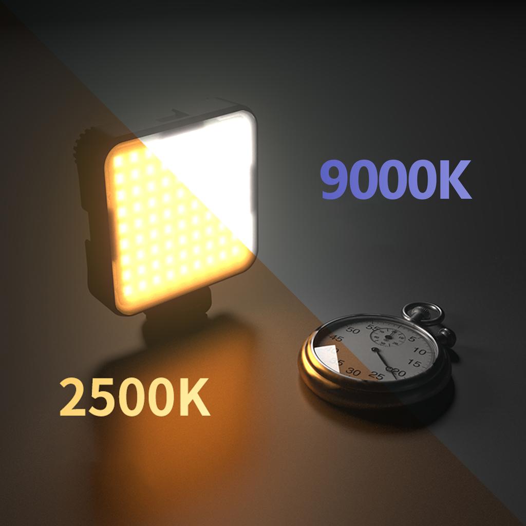 Andoer ST81 Taschen-wiederaufladbares LED-Videolicht, Fotografie-Fülllicht, 2500 K-9000 K, zweifarbig