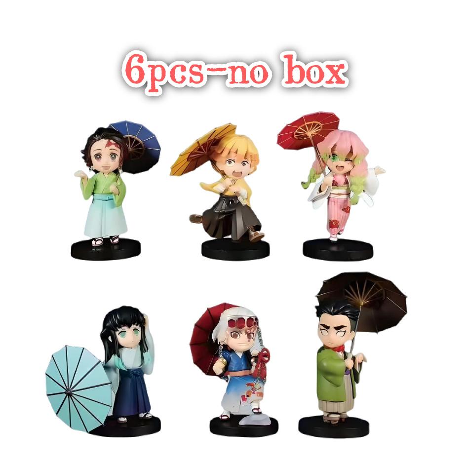 Demon Slayer blind box Plum Rain Series anime figure Tanjiro Kamado Nezuko Action Model Pvc Desktop Ornament Collection Toy Gift