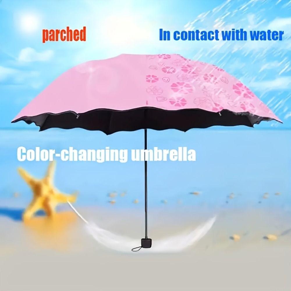 Dual Use Sun Umbrella UV Protection Folding Rain Umbrella Compact Women's Parasol  Rain