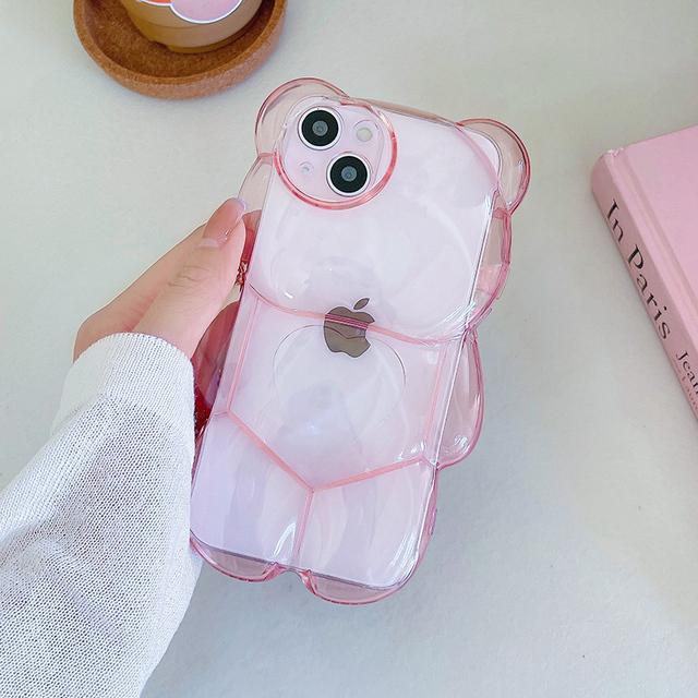 

Ins Япония милый 3d медведь прозрачный чехол для телефона для Iphone 14 13 12 11 Pro Max Xs Max Xr мультфильм ярких цветов противоударный мягкий чехол For iPhone 13Pro Max