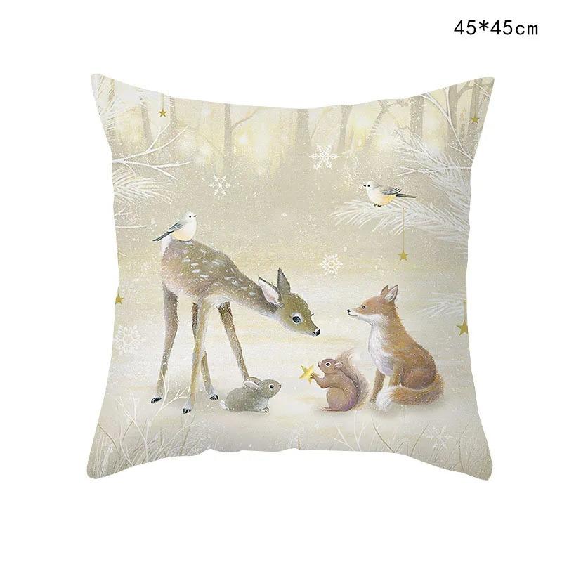 Christmas Themed Pillowcases Car Accessories Office Santa Claus Living Room Sofa Home Pillowcases