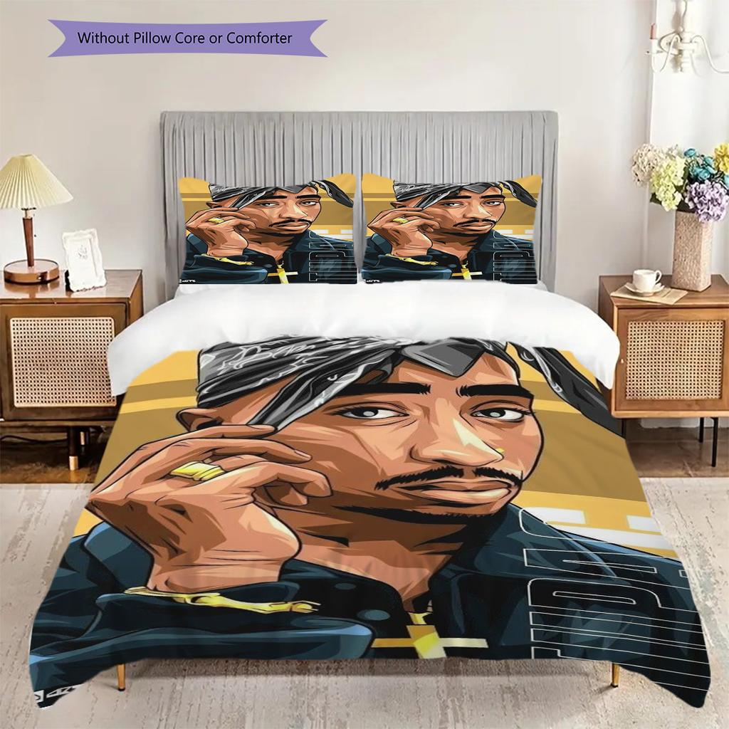 Rise Icon Tupac'S Legacy Bedding 1 Duvet Cover 2 Pillowcase Without Core Bedding Set Duvet Cover And Pillowcase Soft And Comfortable