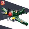 170pcs Sluban 0683 WW Il Military Attack Aircraft Model  Building Block Toys Children Diy Bricks Toy Gift