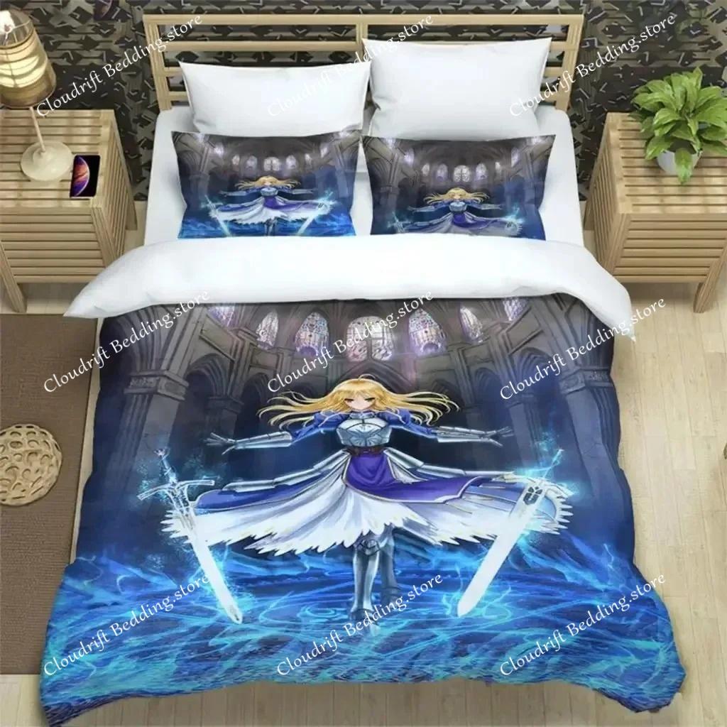 3D Print Fate Stay Night Three Piece Bedding Set Fashion Article Boys Adults for Beds Quilt Covers Pillowcases Gift Quilt Cover