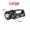 P50 Solar Charging Portable Powerful LED Flashlight Handheld Searchlight USB Rechargeable Spotlight Waterproof Torch Light
