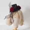 Top Hat Hair Clip Flower Ribbon Hairpin Punk Halloween Bunches Hair Clip