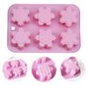 6 Shape Christmas Snowflake Silicone Cake Soap Mold DIY Handmade Pudding Chocolates Candle Mold