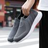 Fashion Women's Slip-On Flat Bottom Shoes Breathable Mesh Upper Cross-Border Knitted Casual Footwear Low Heel Non-Slip Comfortable