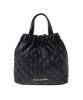 De Apparel Quilted Drawstring Bag for Black [Maison Fleur] Women,
