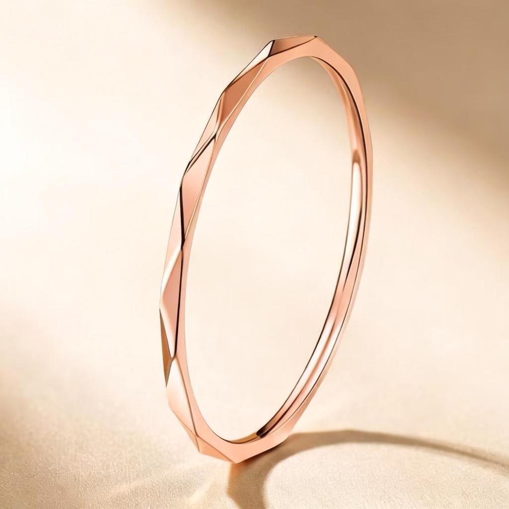 Luxe Dames RVS Ring: Elektrogeplateerd titanium, vervaagt niet, veelzijdig ontwerp