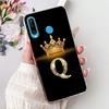 Fashion Crown Initial Letter Case For Huawei P30 Lite P30 Pro Soft Silicone TPU Cover For Huawei P30lite P 30 P30Pro Phone Cases