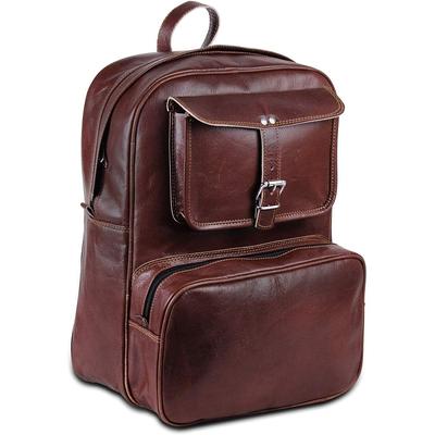 New Handmade Vintage Goat Genuine Leather Laptop Messenger Backpack Rucksack Bag