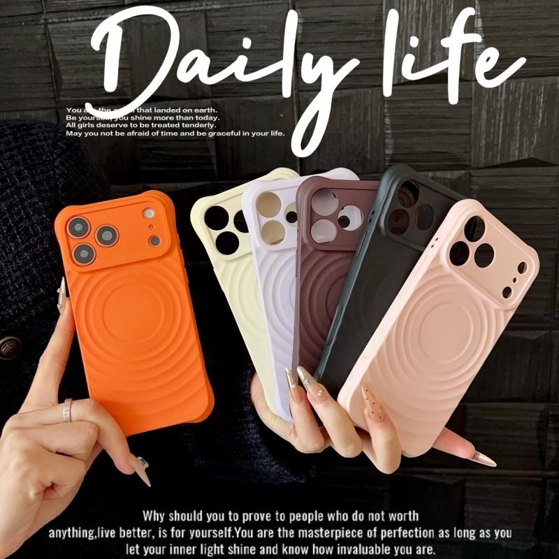 Luxury Wave Water Ripple For Magsafe Magnetic Phone Case For iPhone 17 16 15 14 13 12 Pro Max Wireless Charge Shockproof Cover