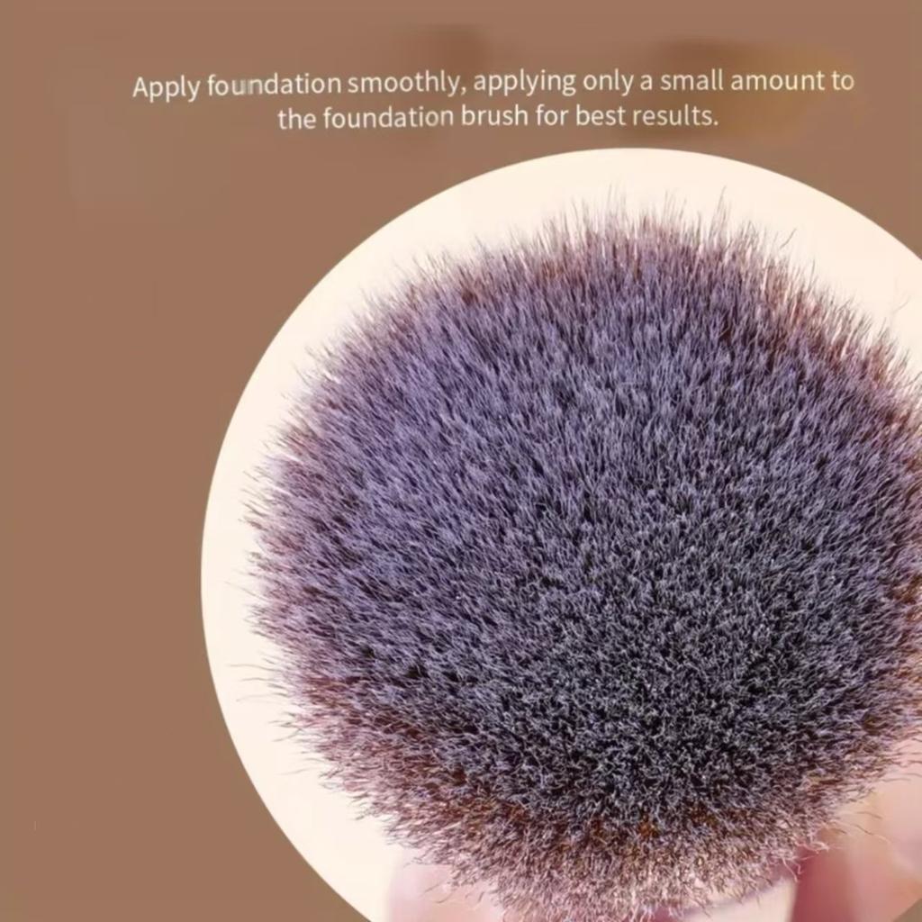 4-teiliges doppelseitiges Foundation-Pinselset Flachkopf Angeschrägt Kontur Make-up Pinsel zum Verblenden von Flüssigpudercreme