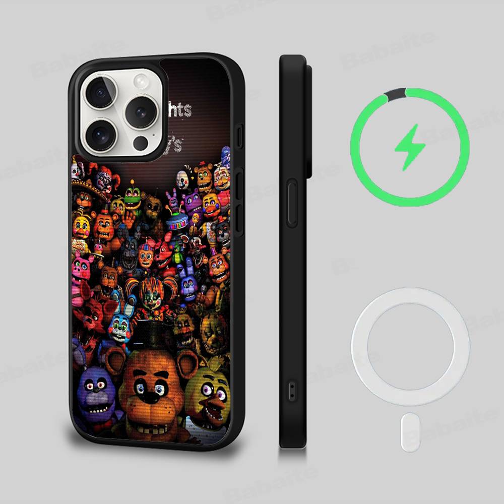 F-FNAF Five-nights-At-Freddys Magnetic For Magsafe Phone Case For iPhone 17 Air 16 Pro Max 15 14 13 12 11 Protective Cover