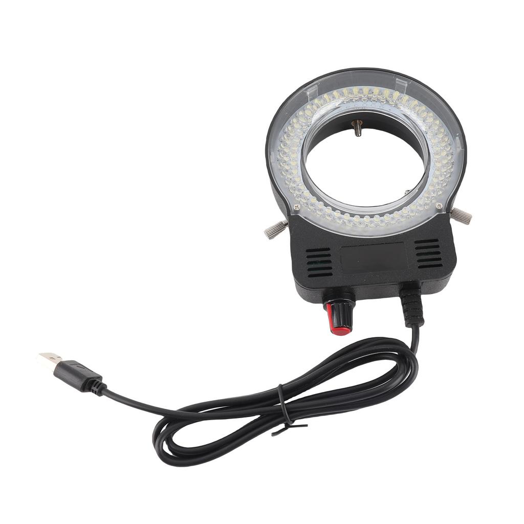 LED Mikroskop Ringlicht 144 LEDs 4W 6500‑7500K 32000‑36000LX Einstellbare Helligkeit USB-betrieben Mikroskoplampe