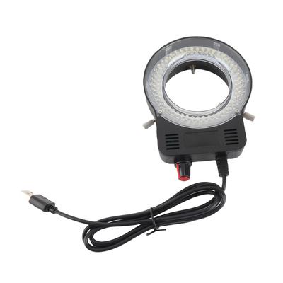 LED kruhové světlo pro mikroskop 144 LED 4W 6500‑7500K 32000‑36000LX Nastavitelný jas Napájení přes USB Lampa pro mikroskop