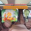 Thick Black Glue Car Sun Shade: Cartoon Suction Cup Window Shade for Children's Sun Protection and Heat Insulation