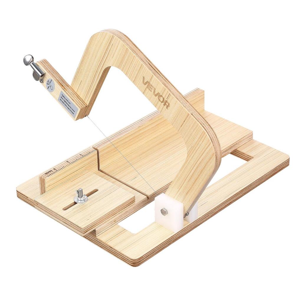 Soap Cutter, 0-2 Inch Adjustable Thickness, Wood Soap Slicer with Stainless Steel Adjustable Wire Tension, with Extra Wires, Multi Handmade Cutter for